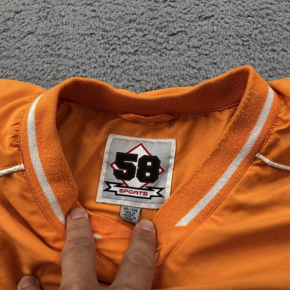 Tennessee Volunteers Jacket Mens 2XL Orange NCAA Football 58 Sports Pullover
